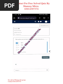 Solved Quiz 8623 by Shanzy