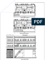 Layout de 4 Kitnets com Banheiros e Áreas Comuns