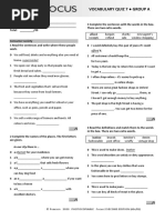 Focus2 2E Vocabulary Quiz Unit7 GroupA