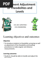 L1 Permanent Adjustment of Theodolites and Levels