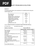 Chapter - 1 Cost Sheet - Problems - & - Solution - 3-9