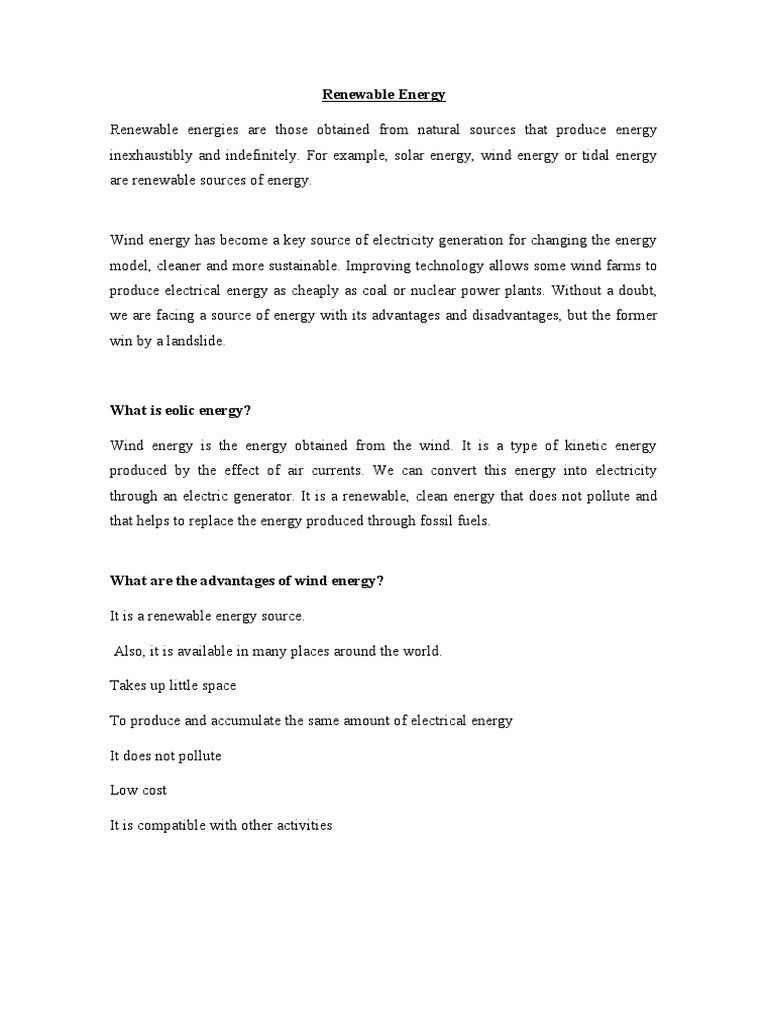 Renewable Energy Pdf