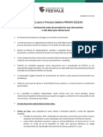 Lista de Documentos - Processo Seletivo PROUNI 2022.01