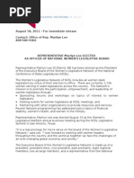 WLN Board Officer Press Release 2011-2012