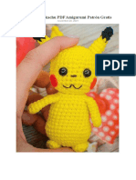 Pokemon Pikachu PDF Amigurumi Patron Gratis
