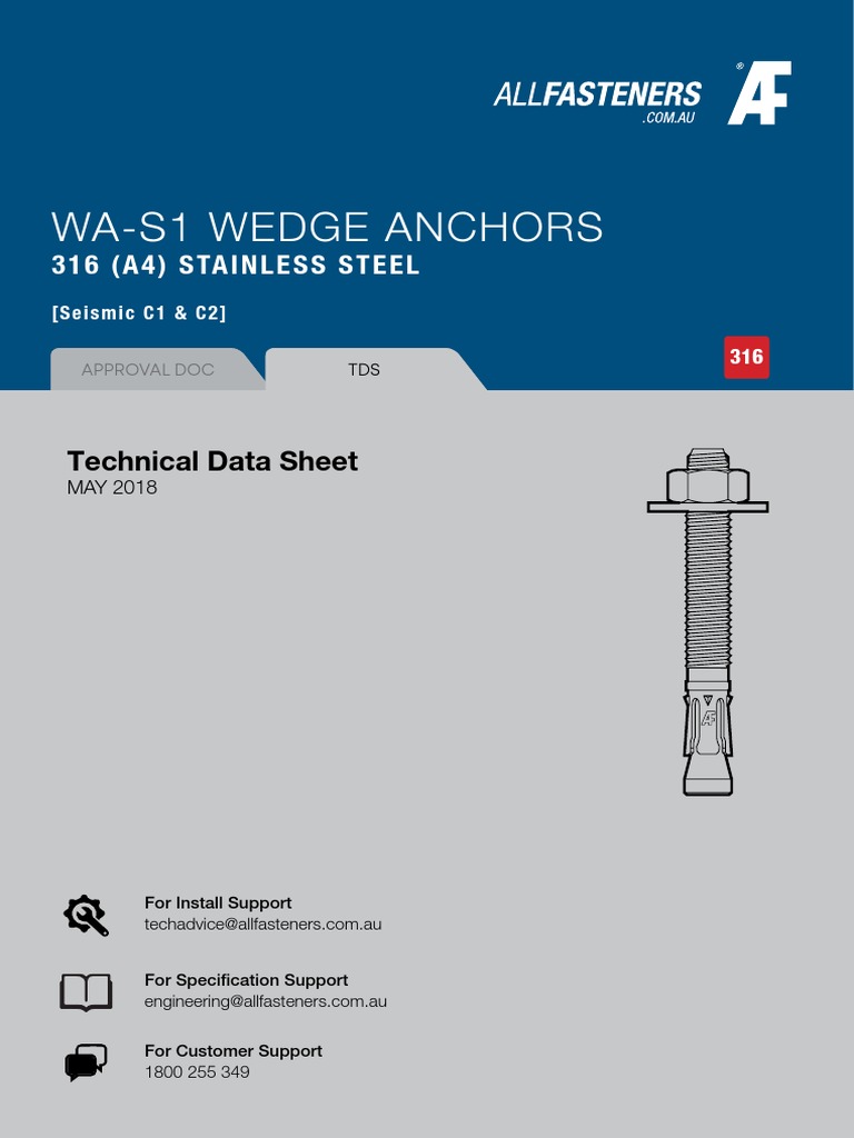 Wedge Anchors Pdf Concrete Building Materials
