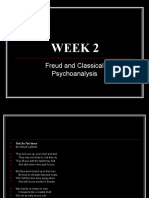 Week 2 Classical Psychoanalysis and Freud