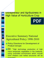 Lect10-Entrepreneur and Agribusiness in High Value of Horticulture Crop