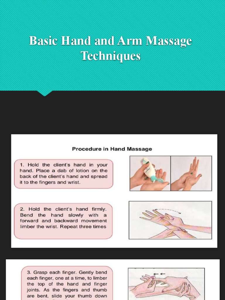 Basic Hand and Arm Massage Techniques PDF