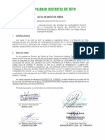 Acta Inicio de Obra Consorcio El Sauce