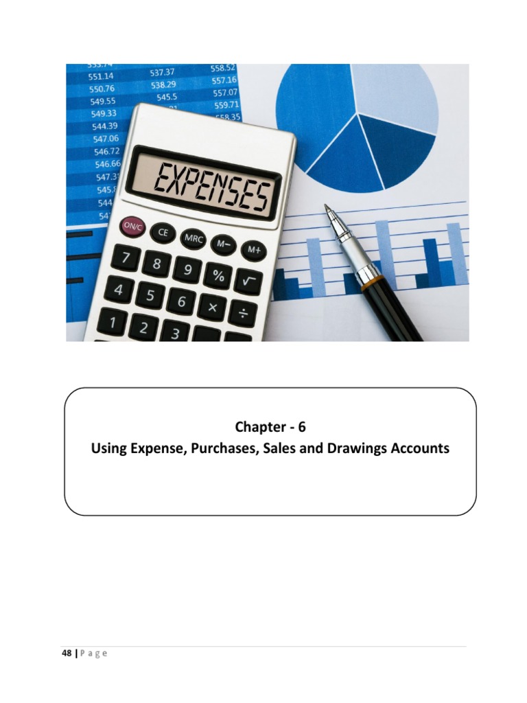Ch6 (Expenses, Sales, Drawing) PDF Debits And Credits Business