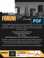 Social Justice Mayoral Forum