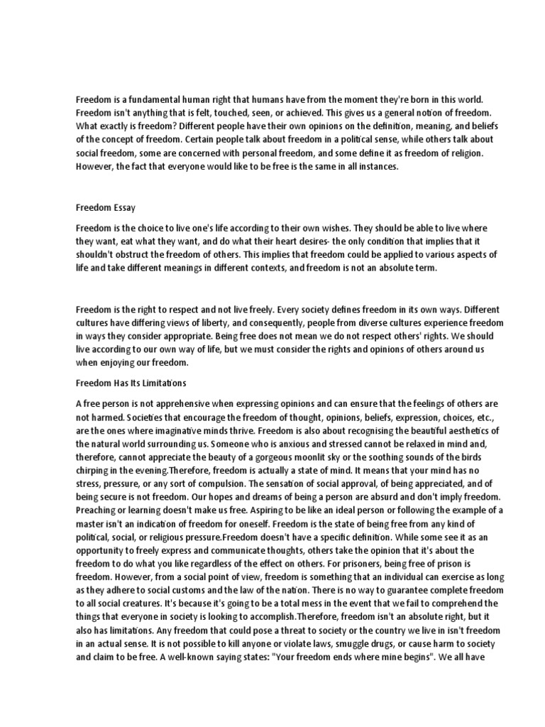 Freedom Pdf Free Will Rights