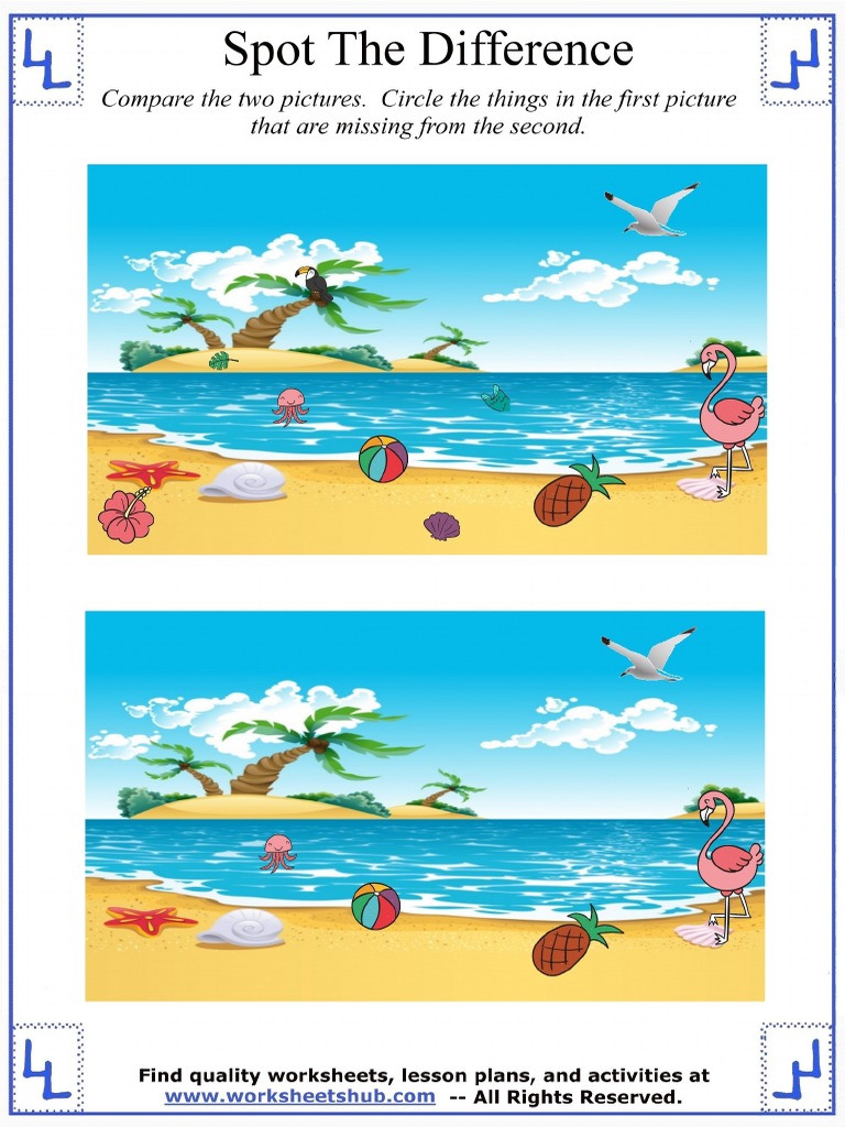 Spot The Difference Games 1 | PDF
