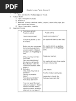 Lesson Plan in Science 3 | PDF | Cloud | Meteorological Phenomena