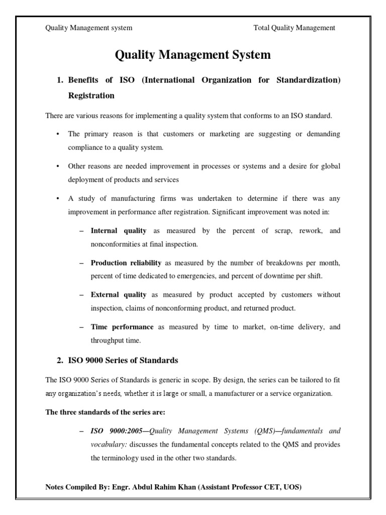 06 quality management system pdf quality management system iso 9000