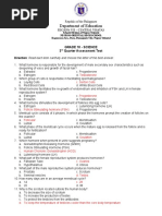 SCIENCE 10 3rd Quarterly Assessment Questionnaire