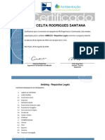 Certificado Ambileg NM Celita Rodrigues Santana