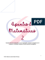 Apuntes de Matematicas Primavera 2023