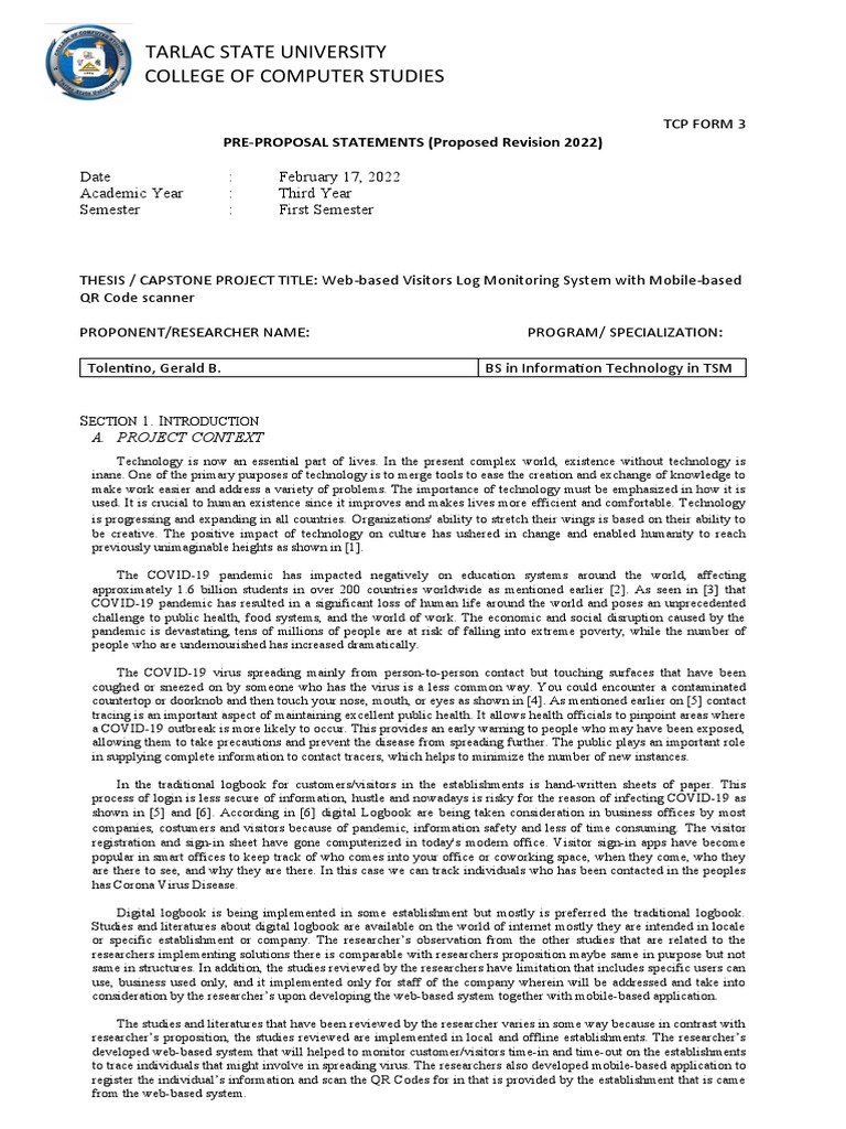 A Based Visitor Log Monitoring System v.5 PDF Qr Code Mobile App