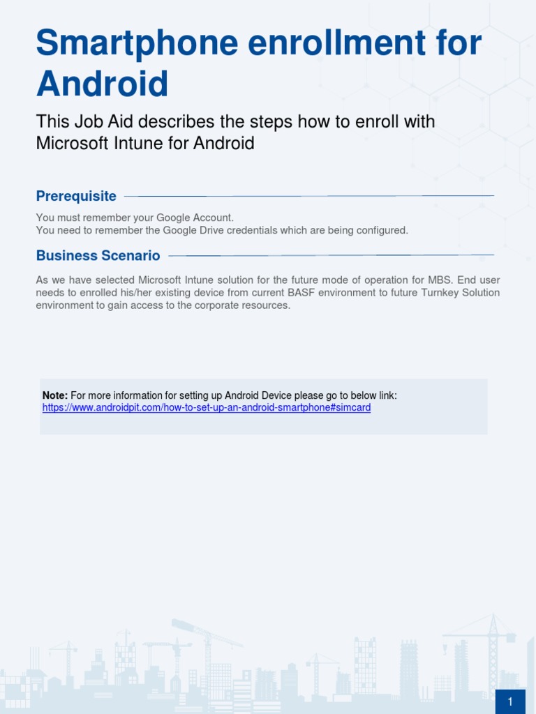Smartphone Enrollment For Android | PDF | Mobile App | Android ...