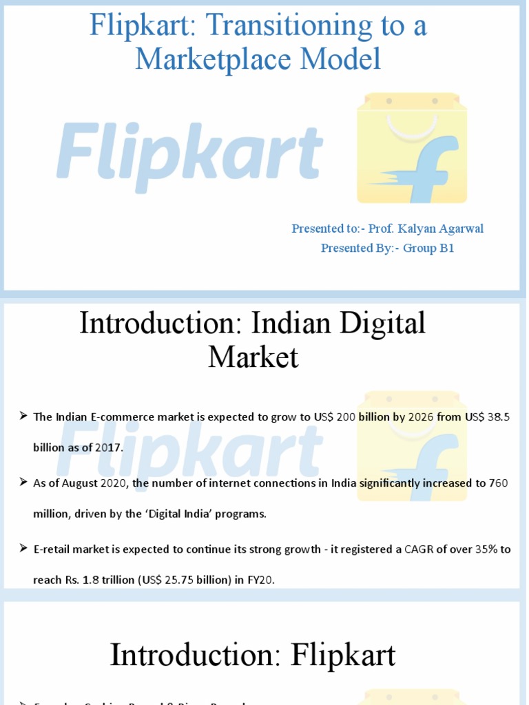 Flipkart S Transition To A Marketplace Model Pdf Sales Supply Chain