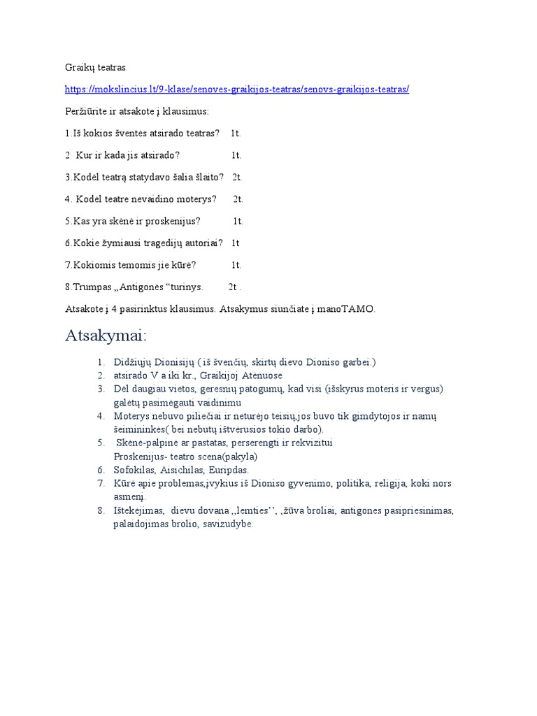 Graiku Teatras | PDF