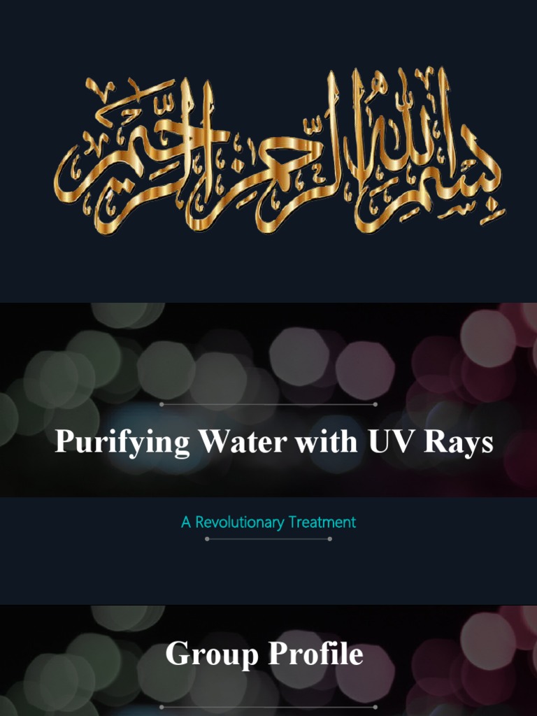 Purifying Water With UV Rays PDF Water Purification Ultraviolet