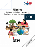 Filipino3 - K3 - M1 - Paksa Pagtukoy Sa Kahulugan NG Mga Tambalang Salita Na Nananaliti Ang Kahulugan 02042021