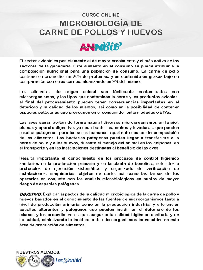 Microbiología de Carne de Pollo y Huevo | PDF | Carne | Alimentos