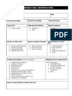 Emergency Drill Report Form