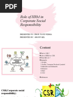 Role of HRM in Corporate Social Responsibility