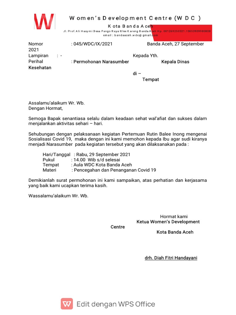 Surat Narasumber | PDF