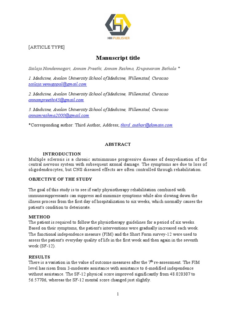 Efficacy of A Short Term Physiotherapy Intervention Strategy in The