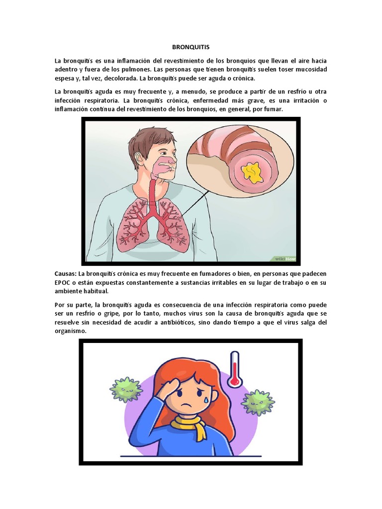 BRONQUITIS PDF Bronquitis Resfriado comun