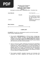 Civil Action For Collection of Sum of Money