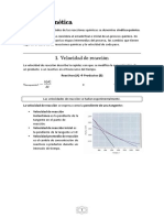 Cinética química: velocidad de reacciones