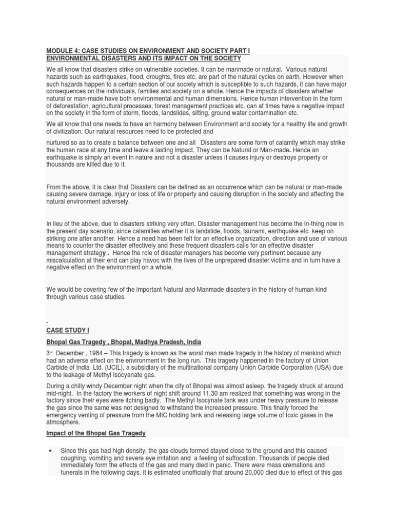 Case studies on environment and society part i pdf tsunami