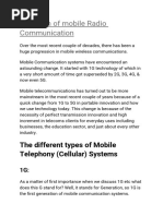 Evolution of Mobile Data Communication