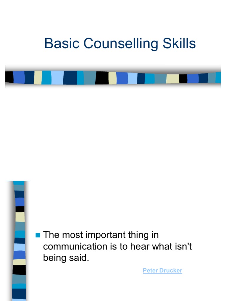 Basic Counseling Skills Nonverbal Communication Communication
