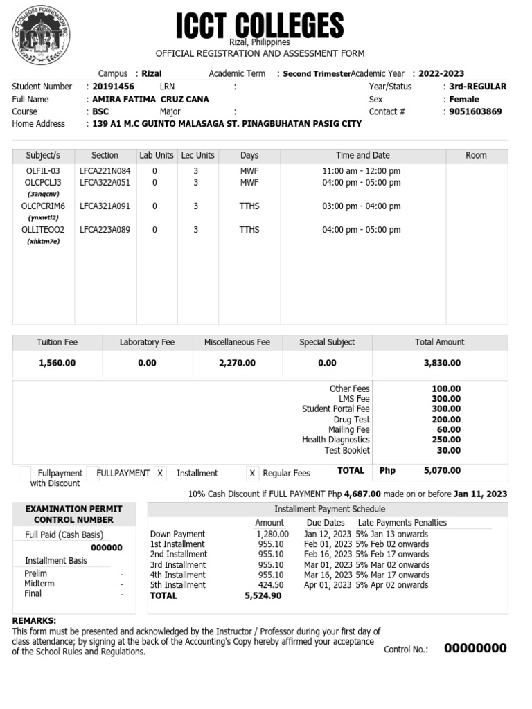 STi Registration and Tuition Details | PDF