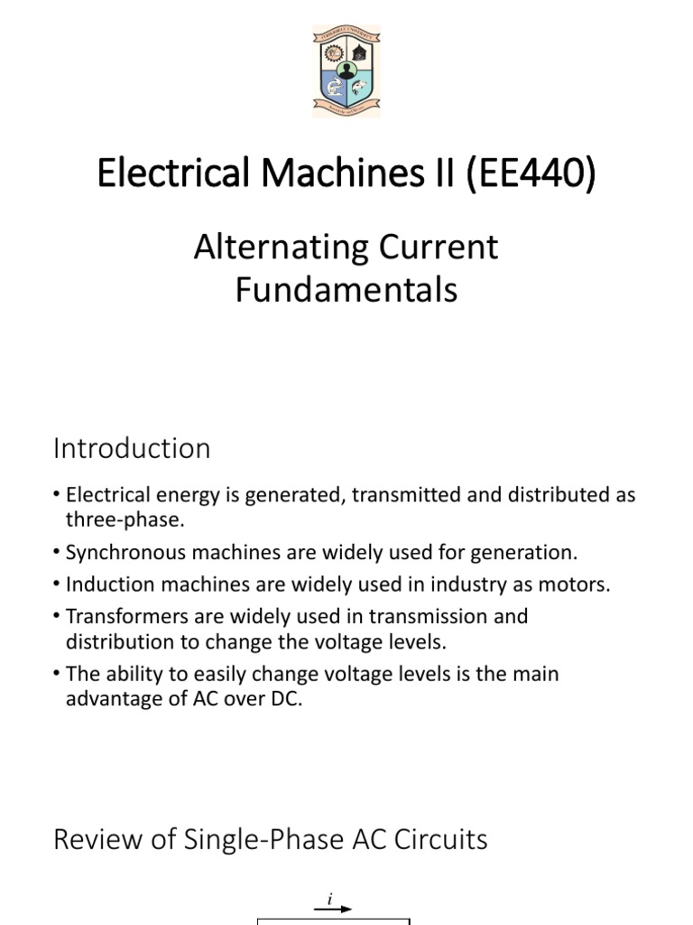 Unit 1 AC Fundamentals PDF Alternating Current Ac Power
