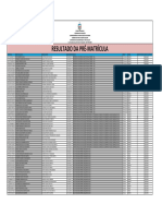 Resultado Pré Matrícula 2023