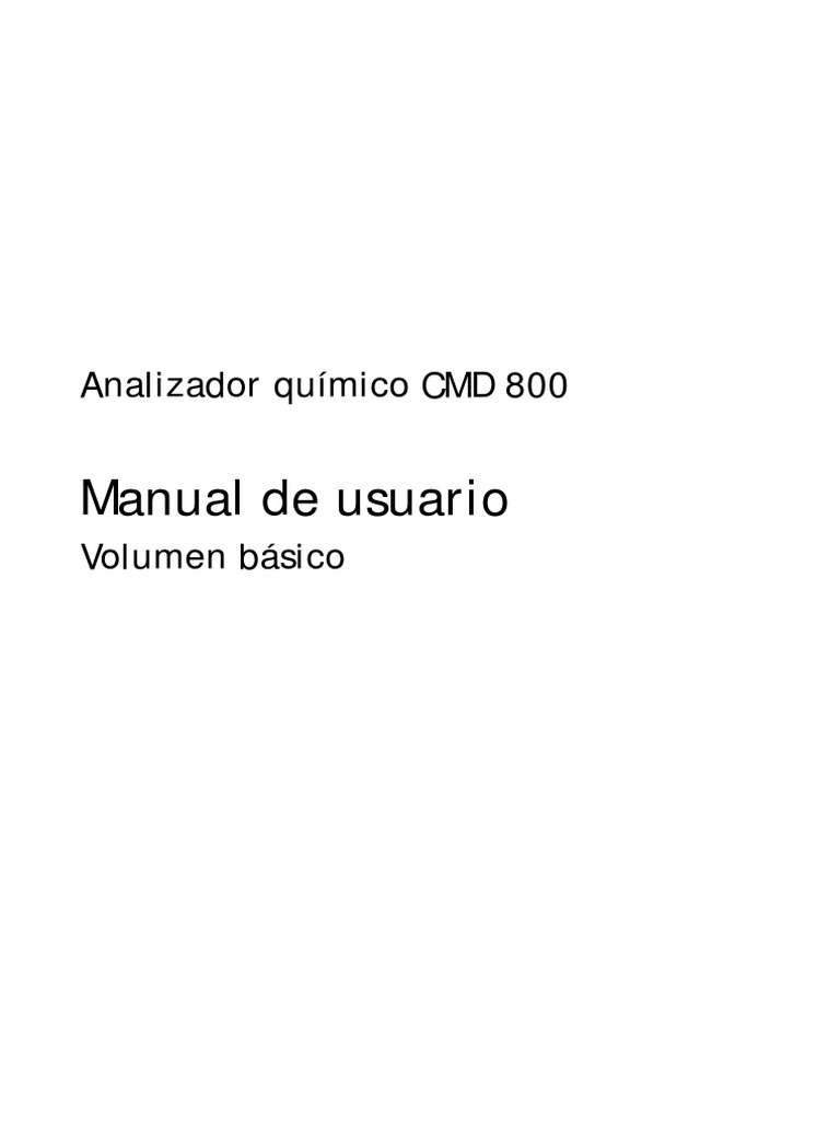 Manual WL CMD 800 | PDF | Residuos | Laboratorios