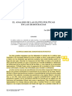 El Análisis de Las Élites Políticas en Las Democracias: Sumario