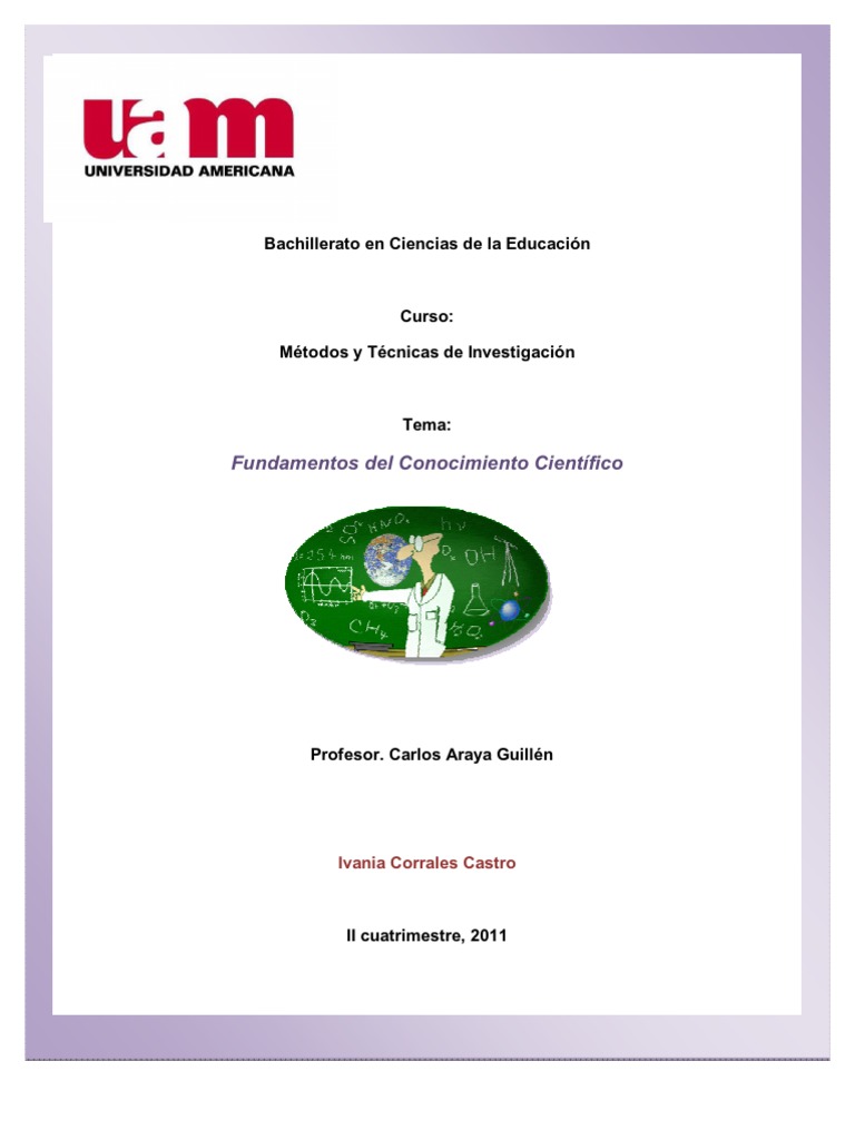 Fundamentos Del Conocimientos Científico | PDF | Science | Conocimiento