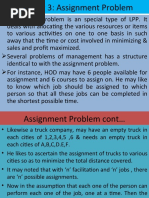 Chapter 4 Assignment Problem