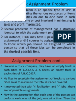 Chapter 4 Assignment Problem