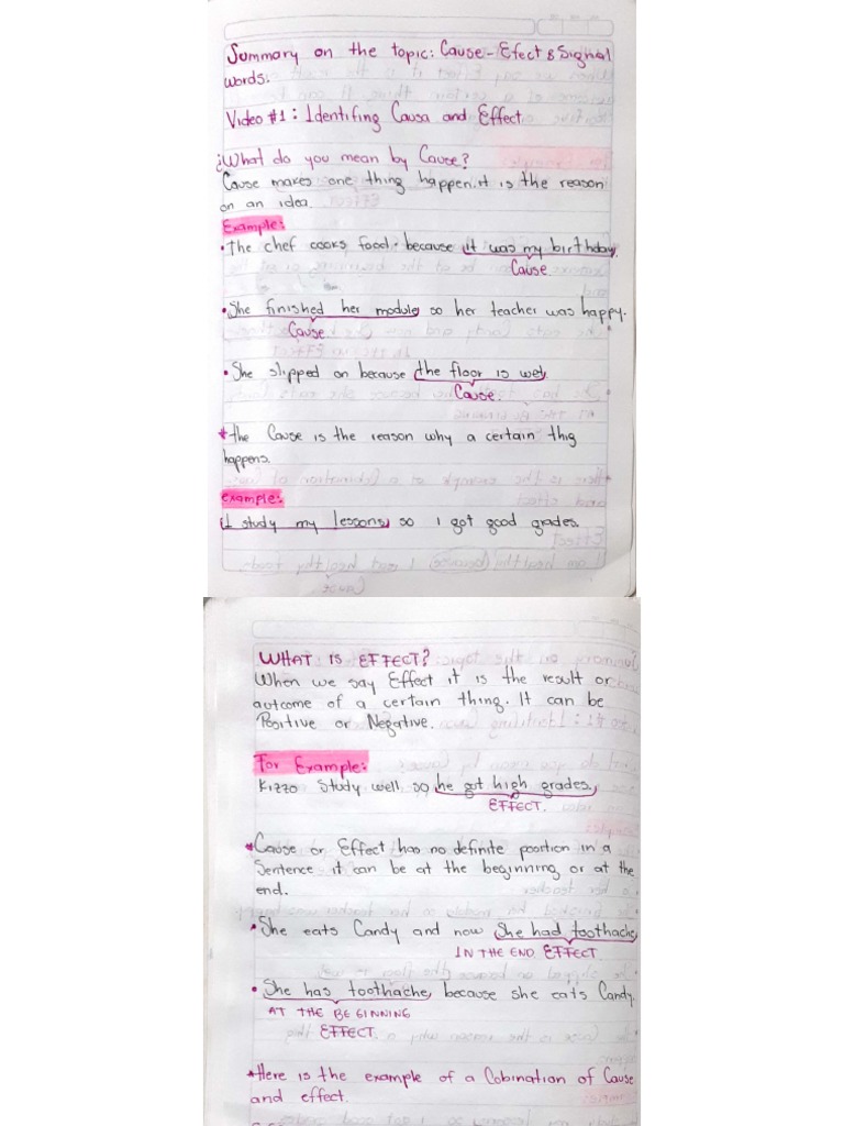 Cause-Effect & Signal Words | PDF