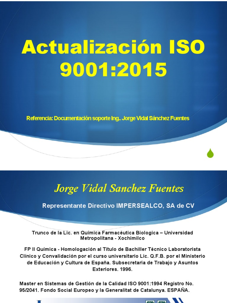 Cambios ISO 9001 - 2008 A 2015 | PDF | Calidad (comercial) | Gestión de ...